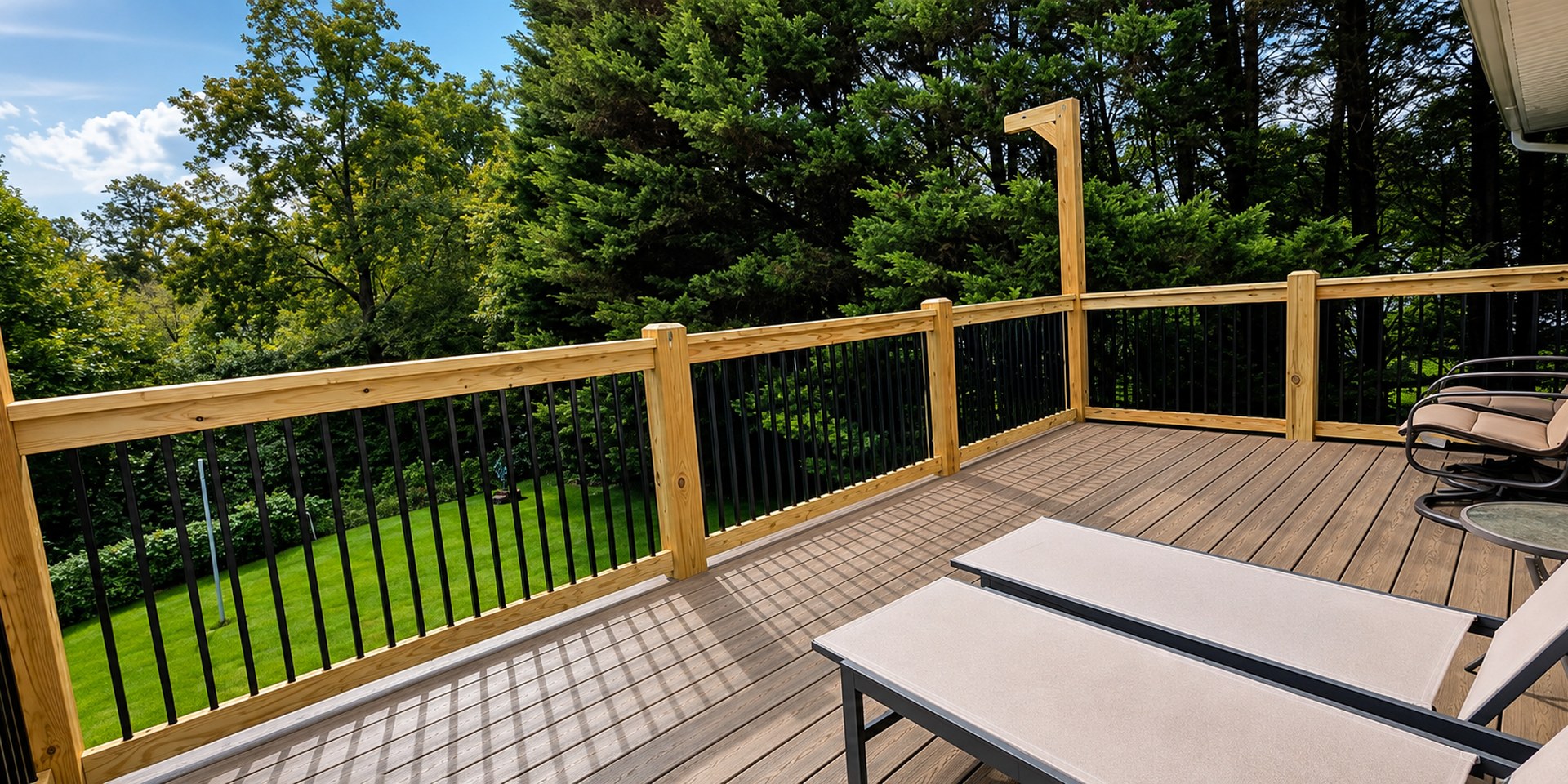 Finished deck renovation by IDL Construction, Asheville NC