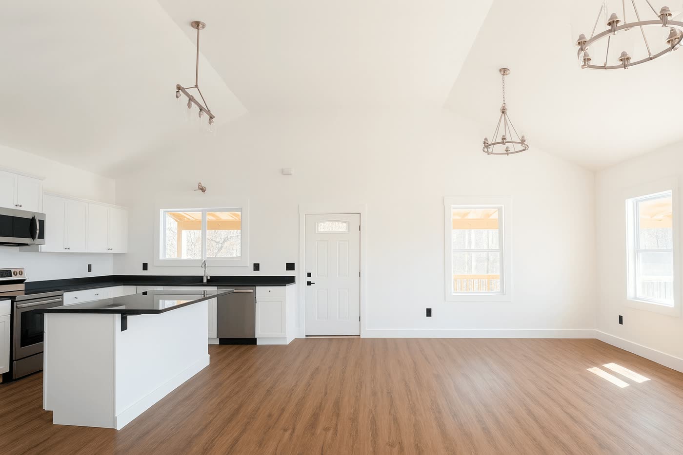 The Blue Ridge House — interior kitchen and living area