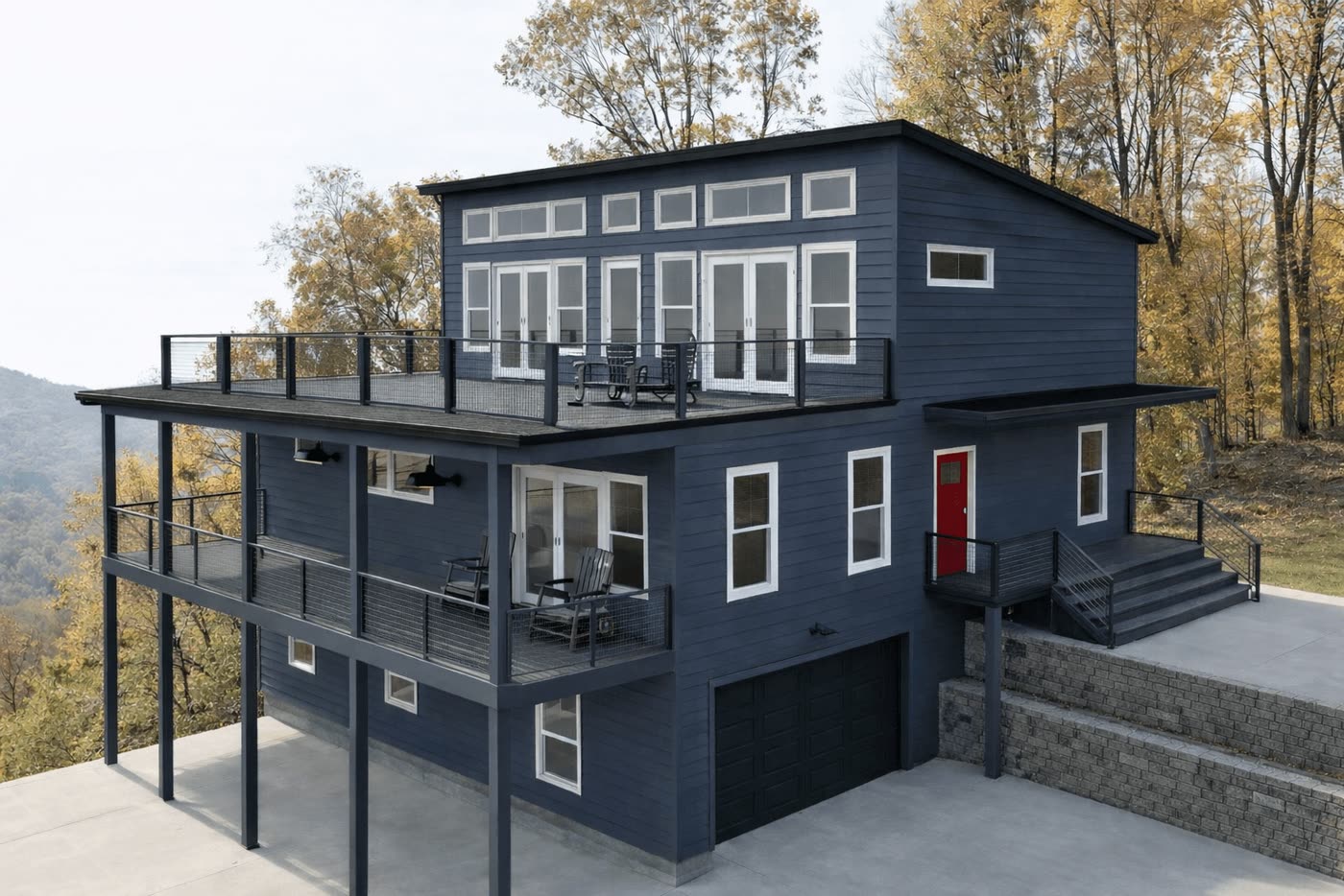 Modern Mountain Living — rear exterior with sun deck